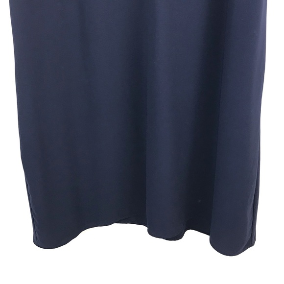 Shein Curve Plus Size 4X Dark Navy Crepe Sheath Dress, V-Neck & Short Sleeves - Picture 9 of 11